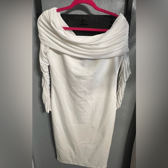 Fashion Nova White Off the Shoulder Dress - Picture 1 of 5